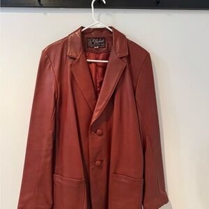 Women's 100% Red Leather Jacket